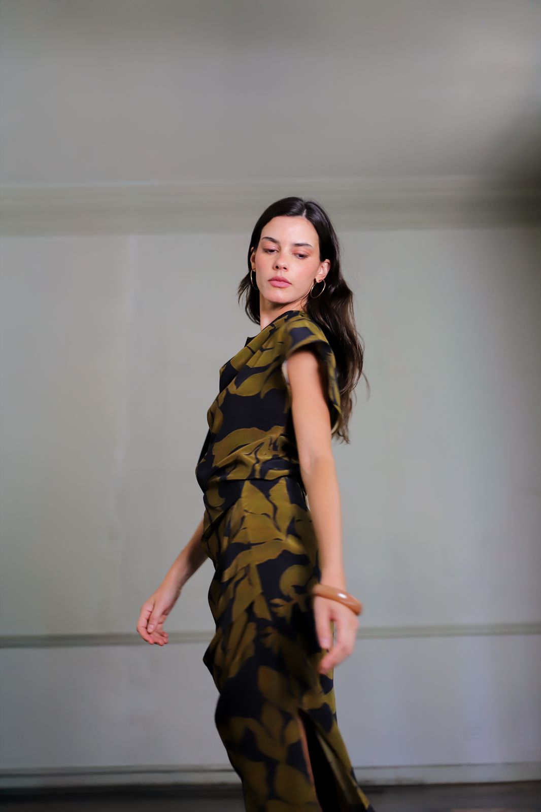 Blusa Triana Brown Flowers