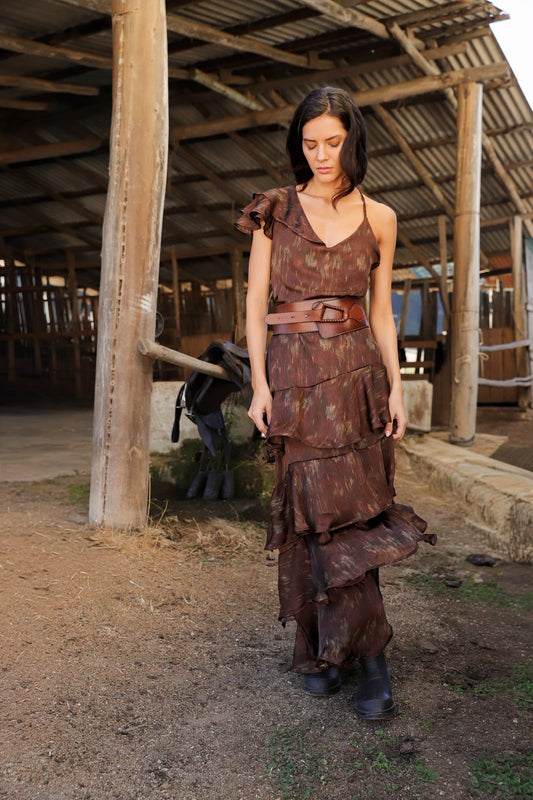 Vestido Luisa Brown Paisley