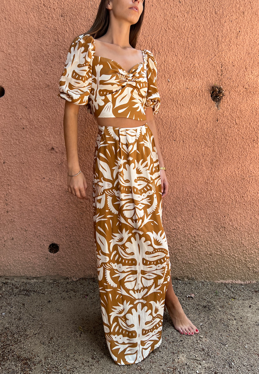 Pollera Bruna Praia Terracota