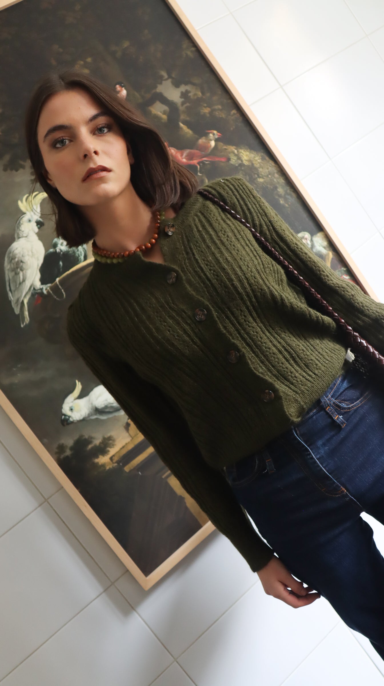 Cardigan Mila Verde Musgo