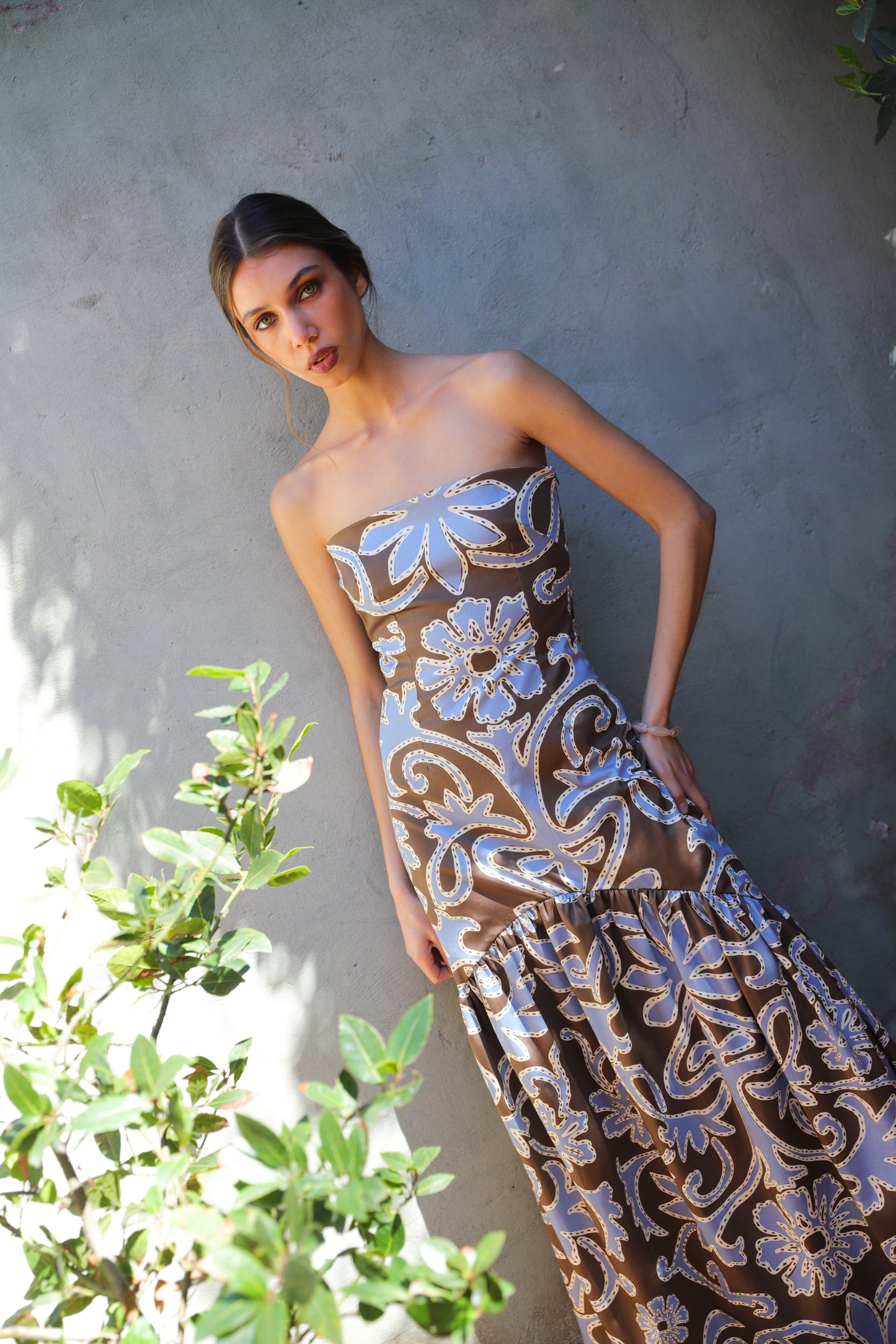 Vestido Dixie Brown Flowers