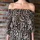 Pollera Cecilia Black Paisley