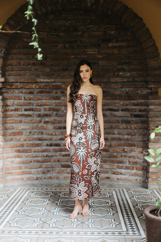 Vestido Amparo Ladrillo