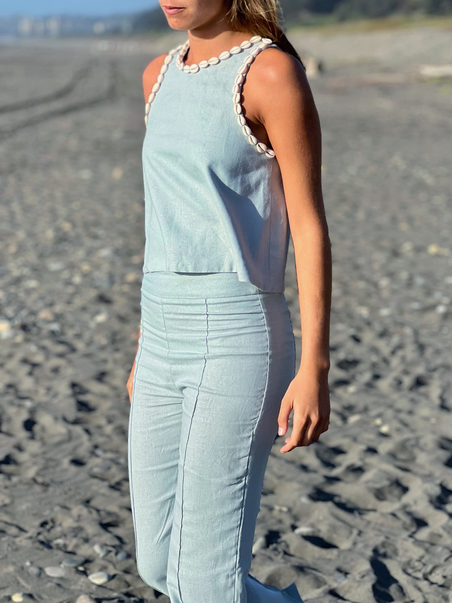 Pantalon Praia Celeste