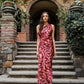 Vestido Moira Abstract Rose