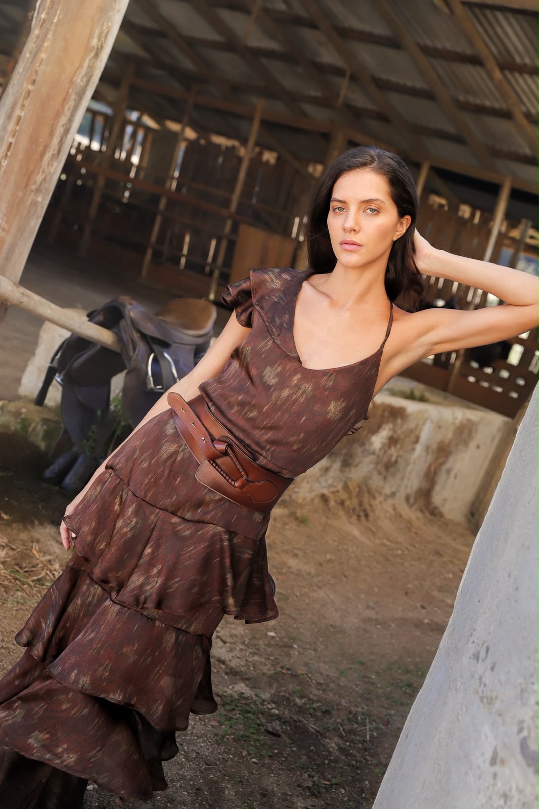 Vestido Luisa Brown Paisley