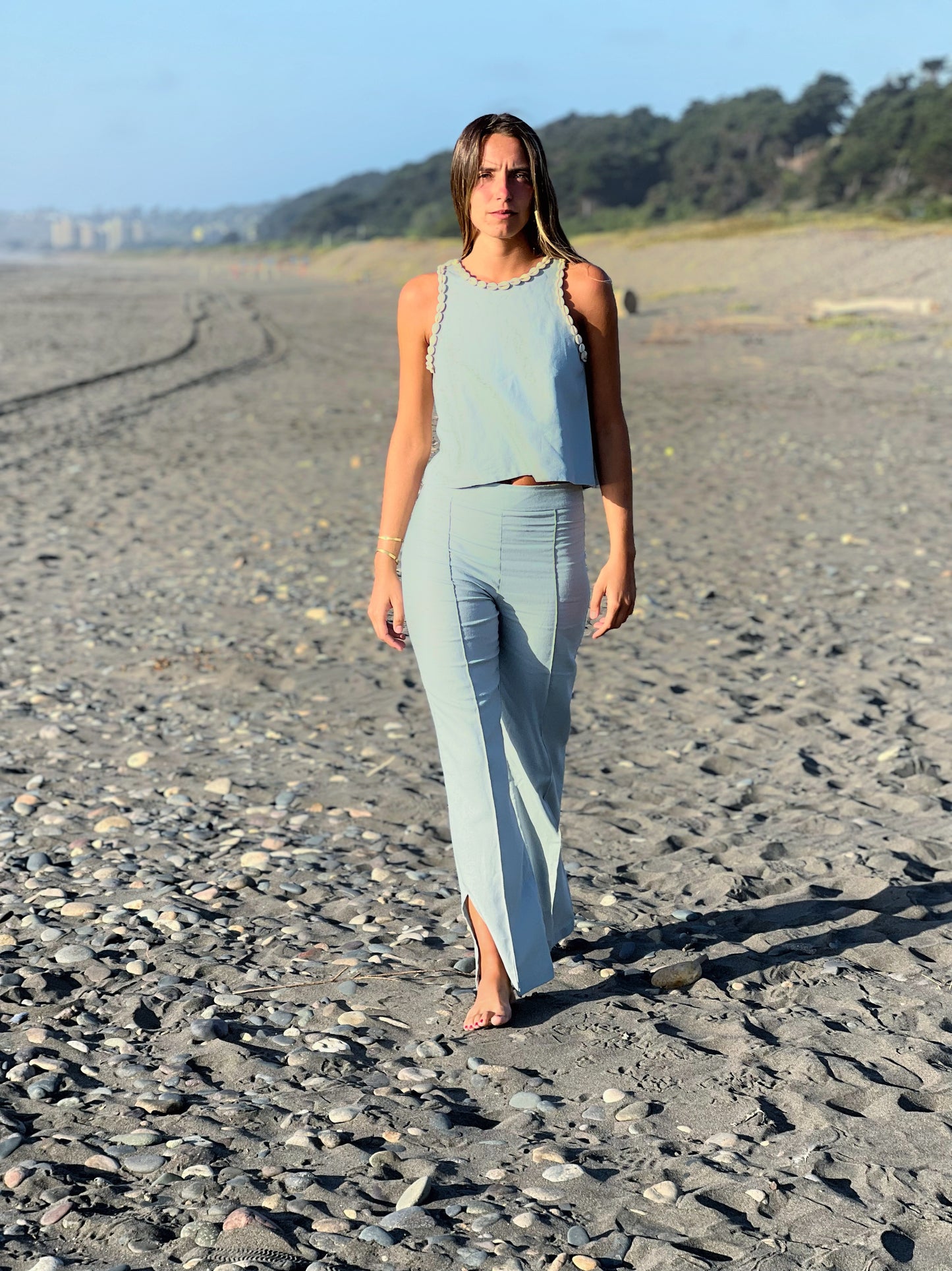 Pantalon Praia Celeste