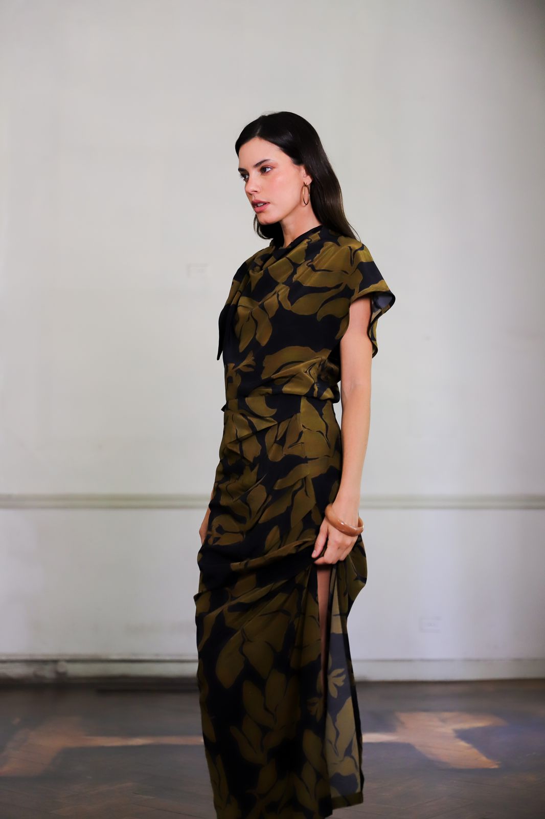 Blusa Triana Brown Flowers