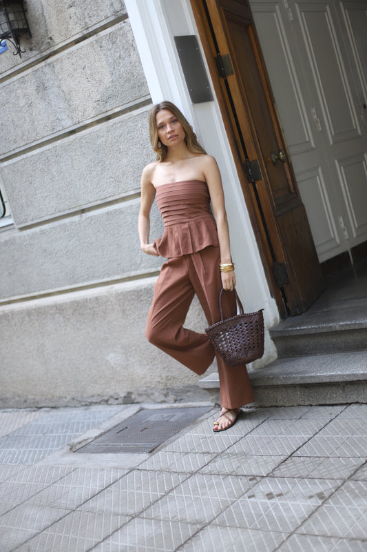 Pantalon Joana Café