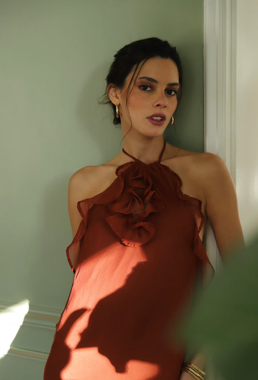 Vestido Elena Vino                          (Made to Order - Entrega 15 días hábiles)