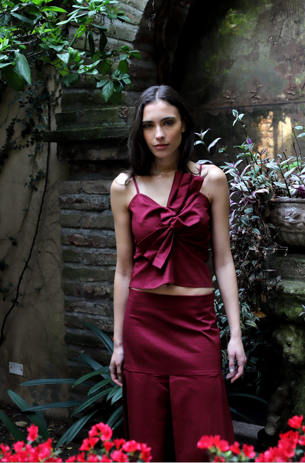 Pollera Magnolia Bugambilia