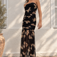 Vestido Alessandra Black Flowers