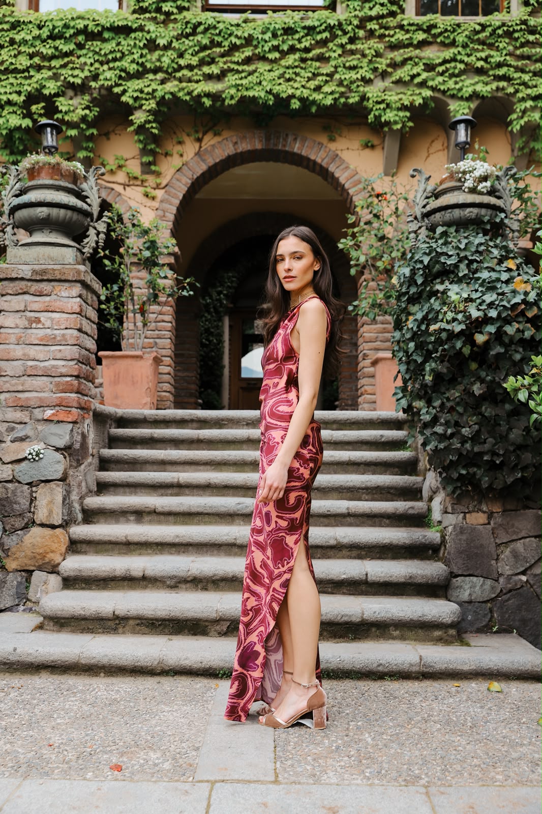 Vestido Moira Abstract Rose