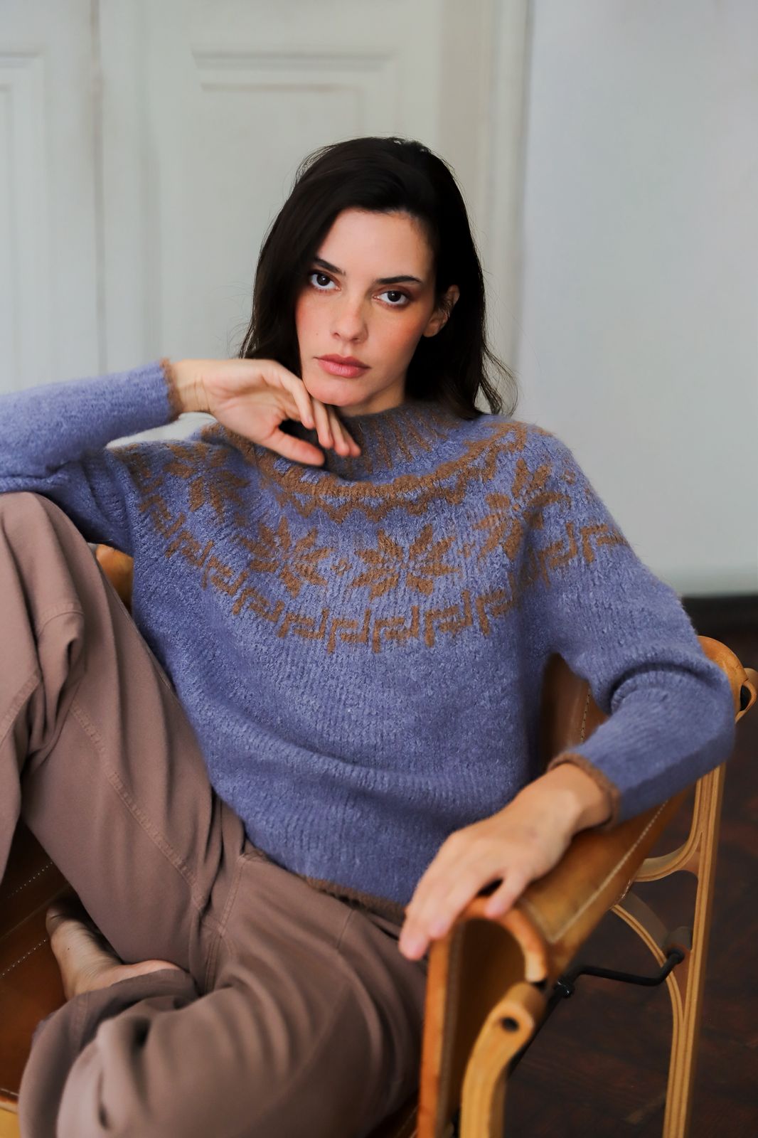 Sweater Mía Celeste Alpaca