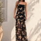 Vestido Alessandra Black Flowers