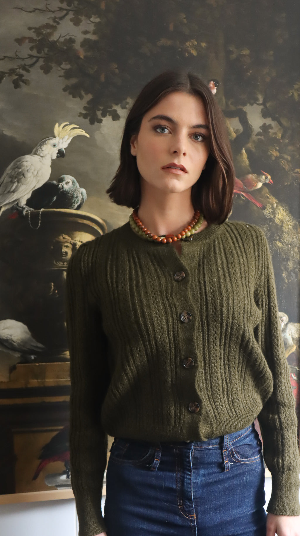 Cardigan Mila Verde Musgo