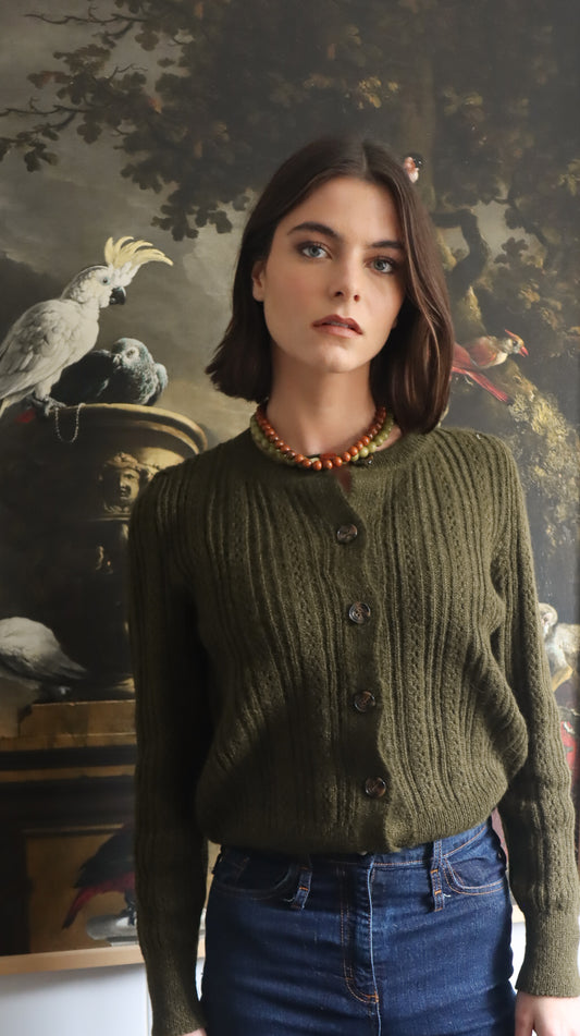 Cardigan Mila Verde Musgo