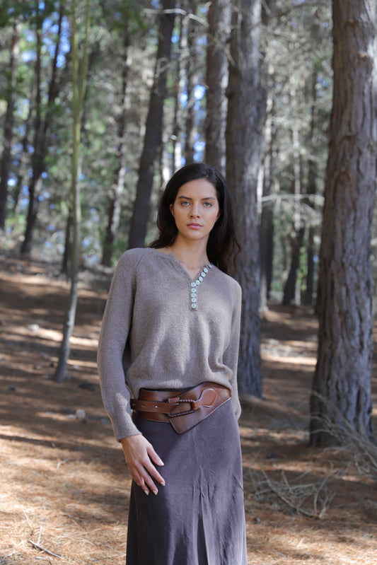 Henley Sara Camel
