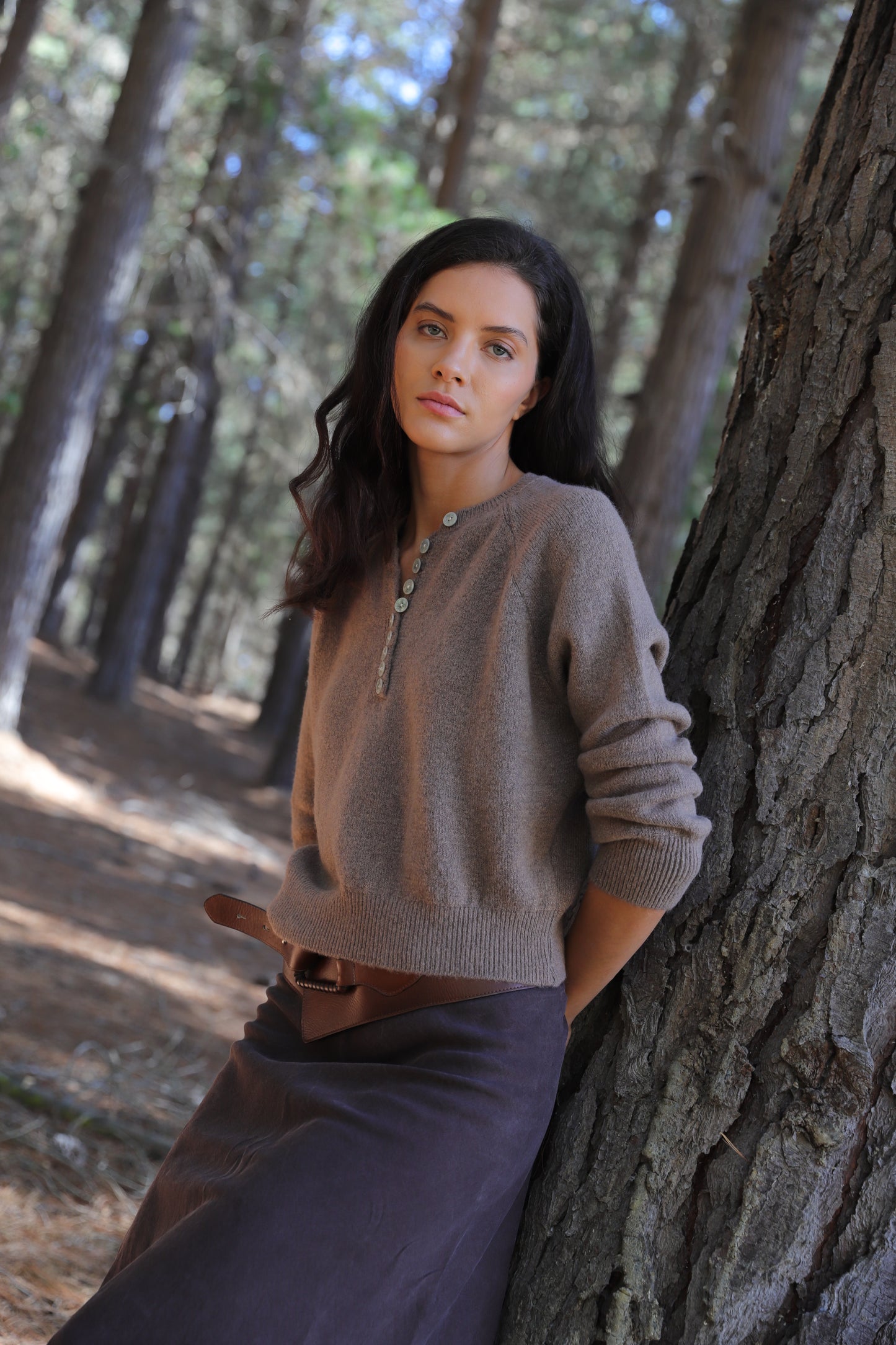 Henley Sara Camel