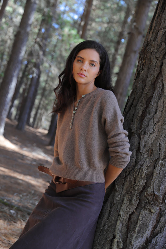 Henley Sara Camel