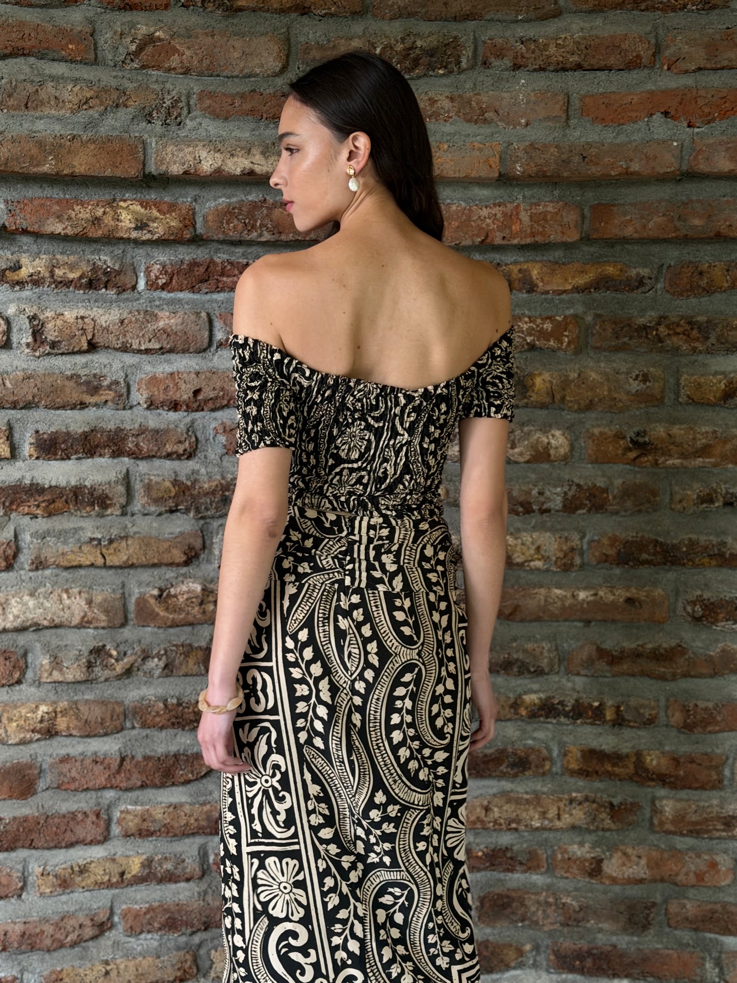 Blusa Cecilia Black Paisley