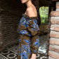 Blusa Carolina Blue Flowers