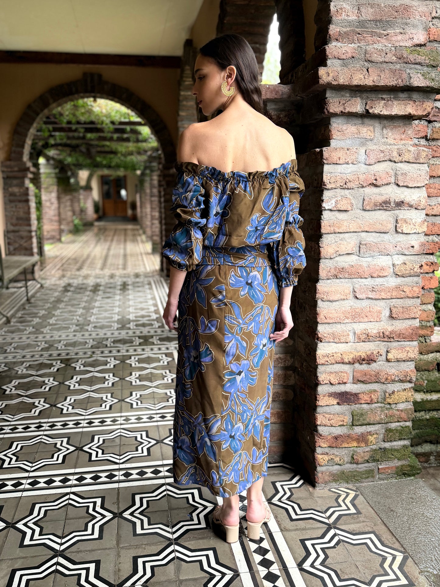 Blusa Carolina Blue Flowers
