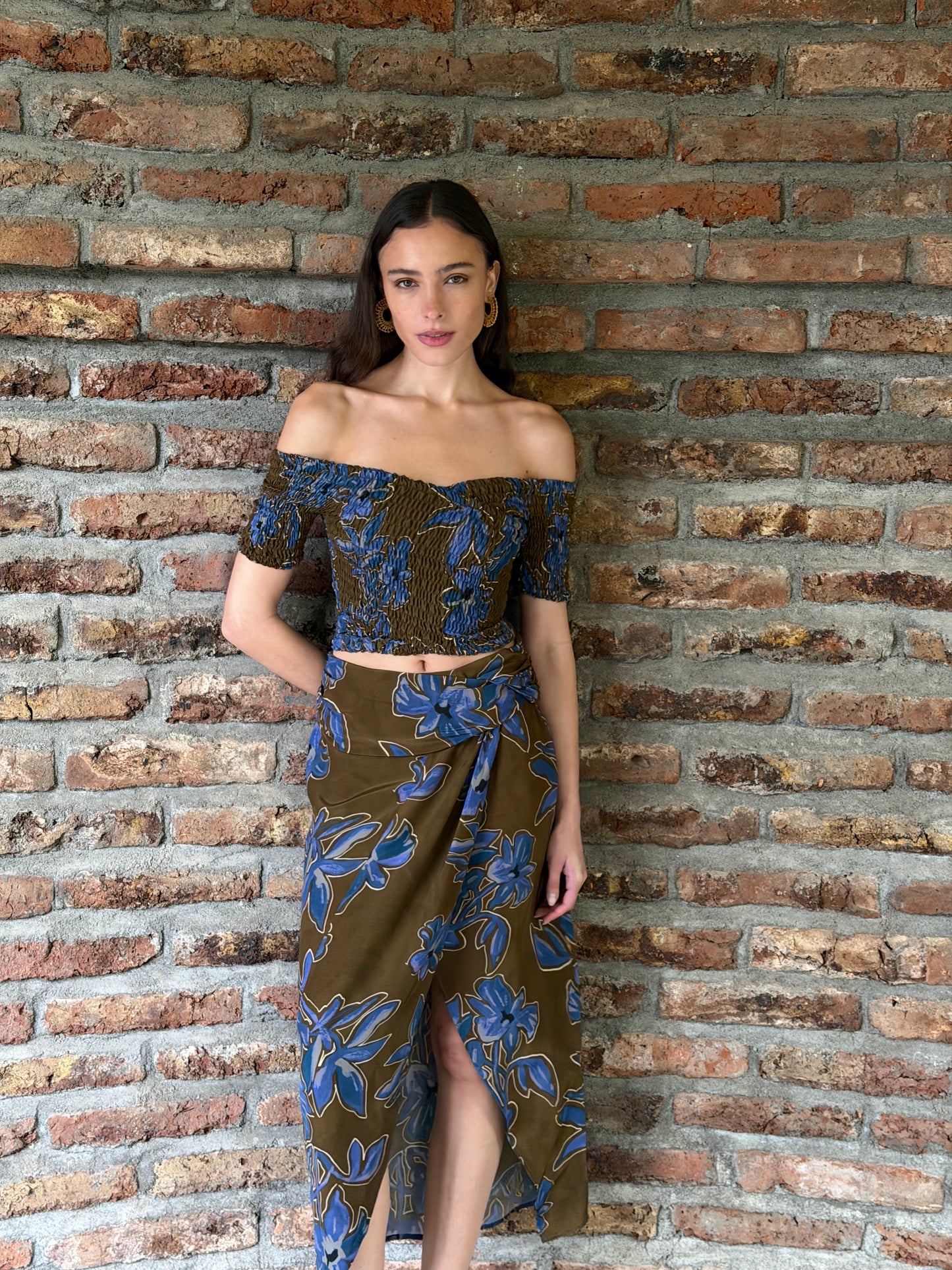 Blusa Cecilia Blue Flowers