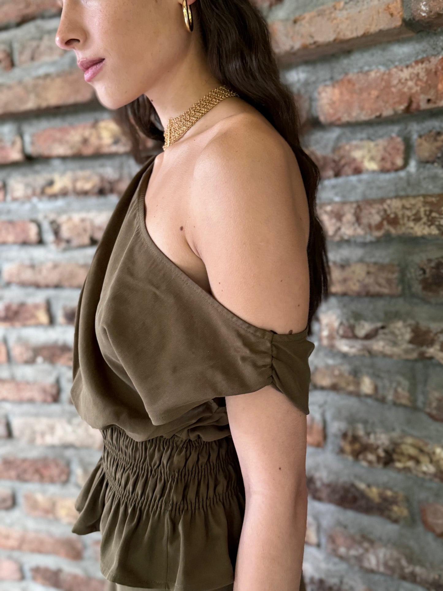Pre-Venta Blusa Lorenza Militar (Entrega 4/11)