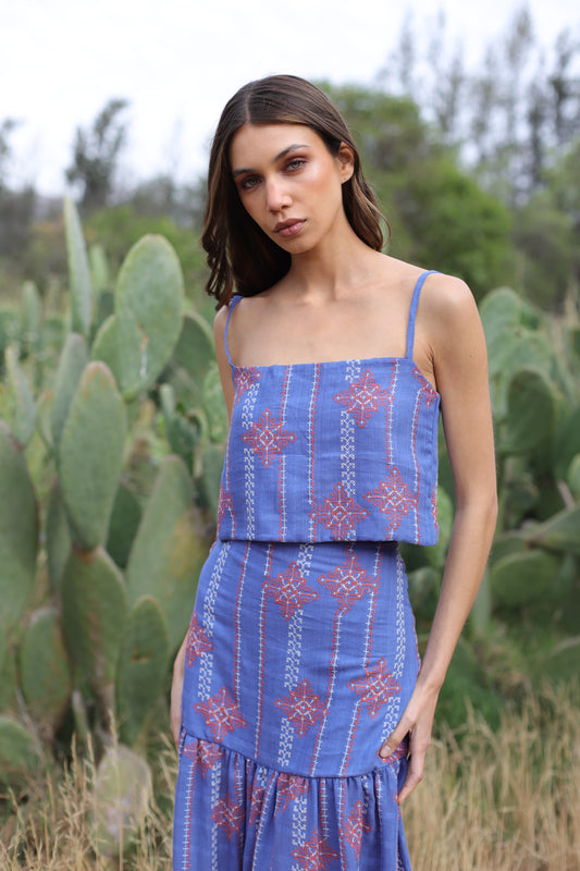 Blusa Beatriz Indigo