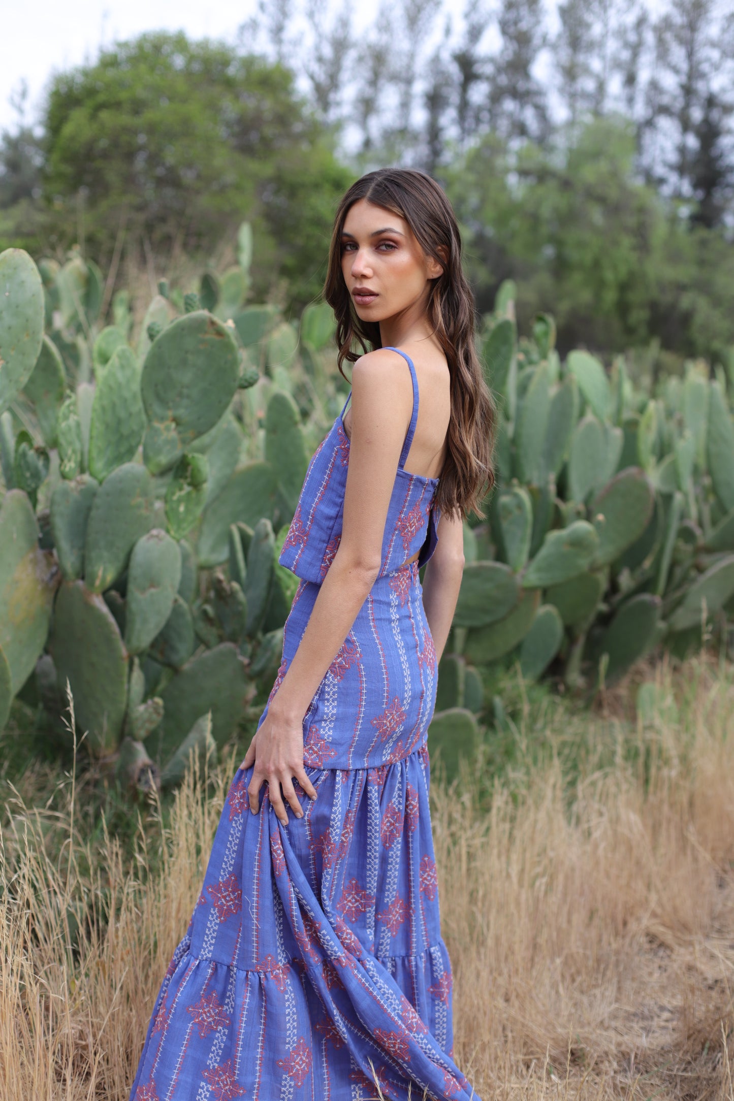 Pollera Beatriz Indigo