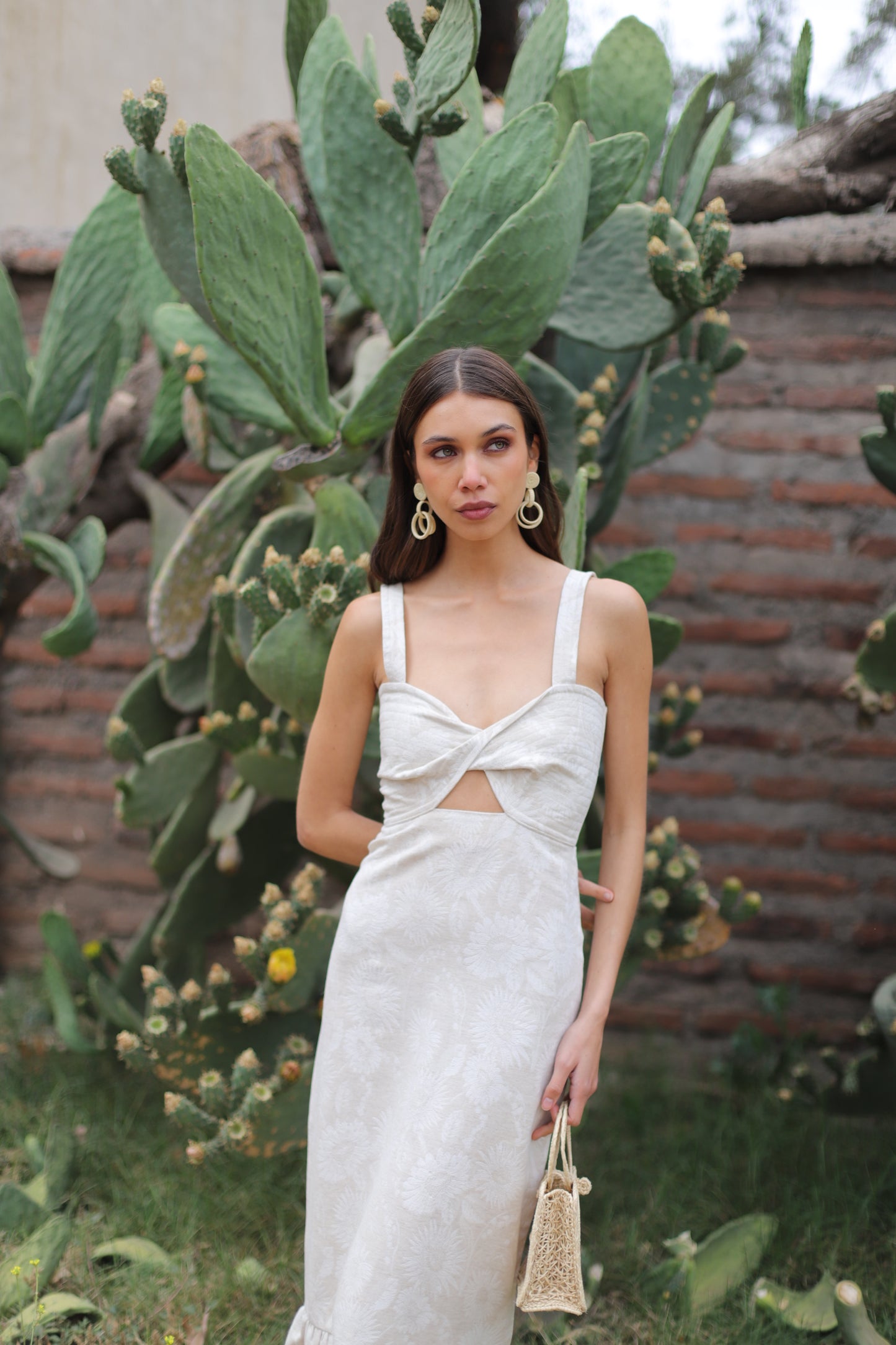 Vestido Nuria Jacquard Lino