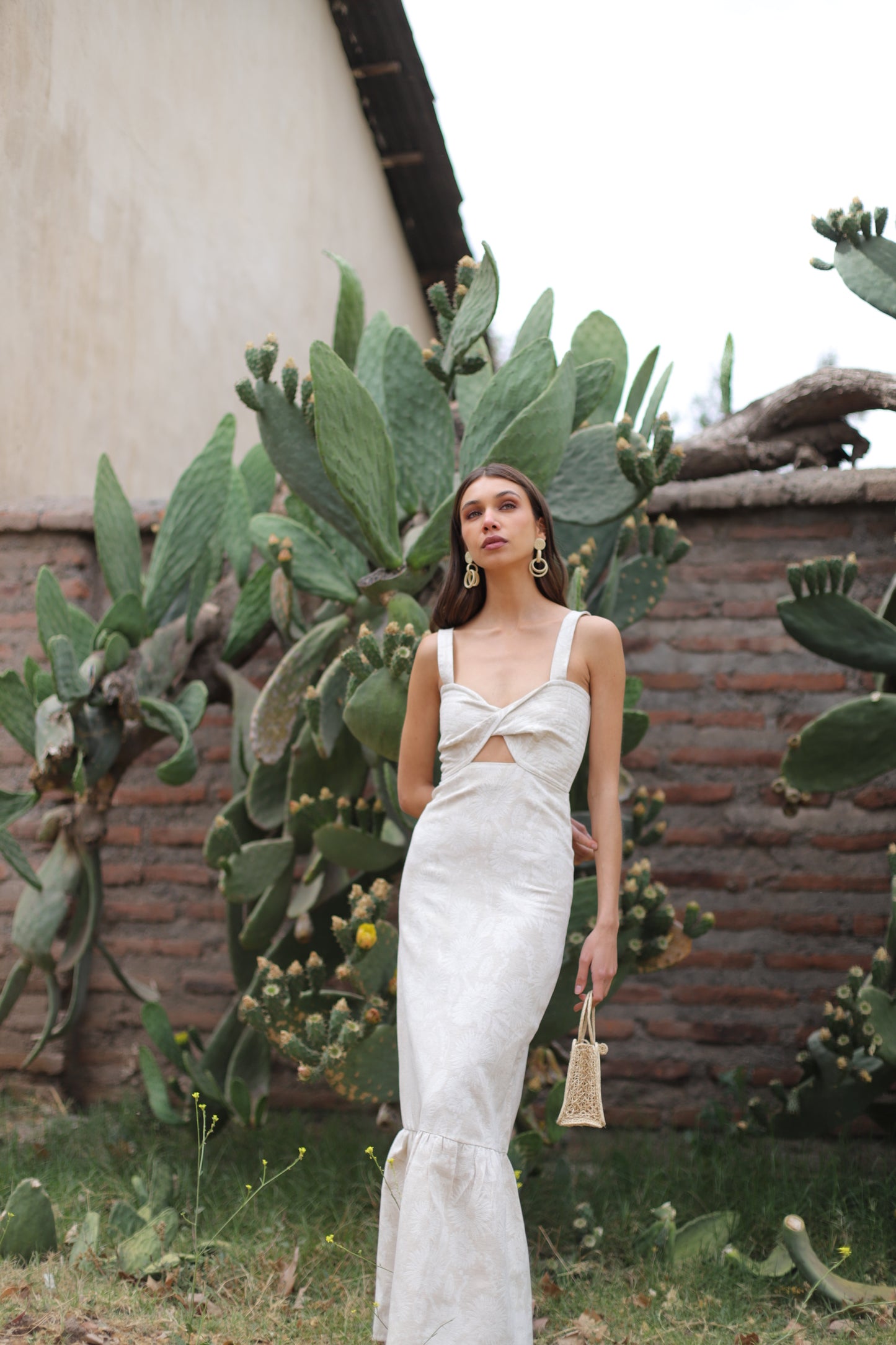 Vestido Nuria Jacquard Lino