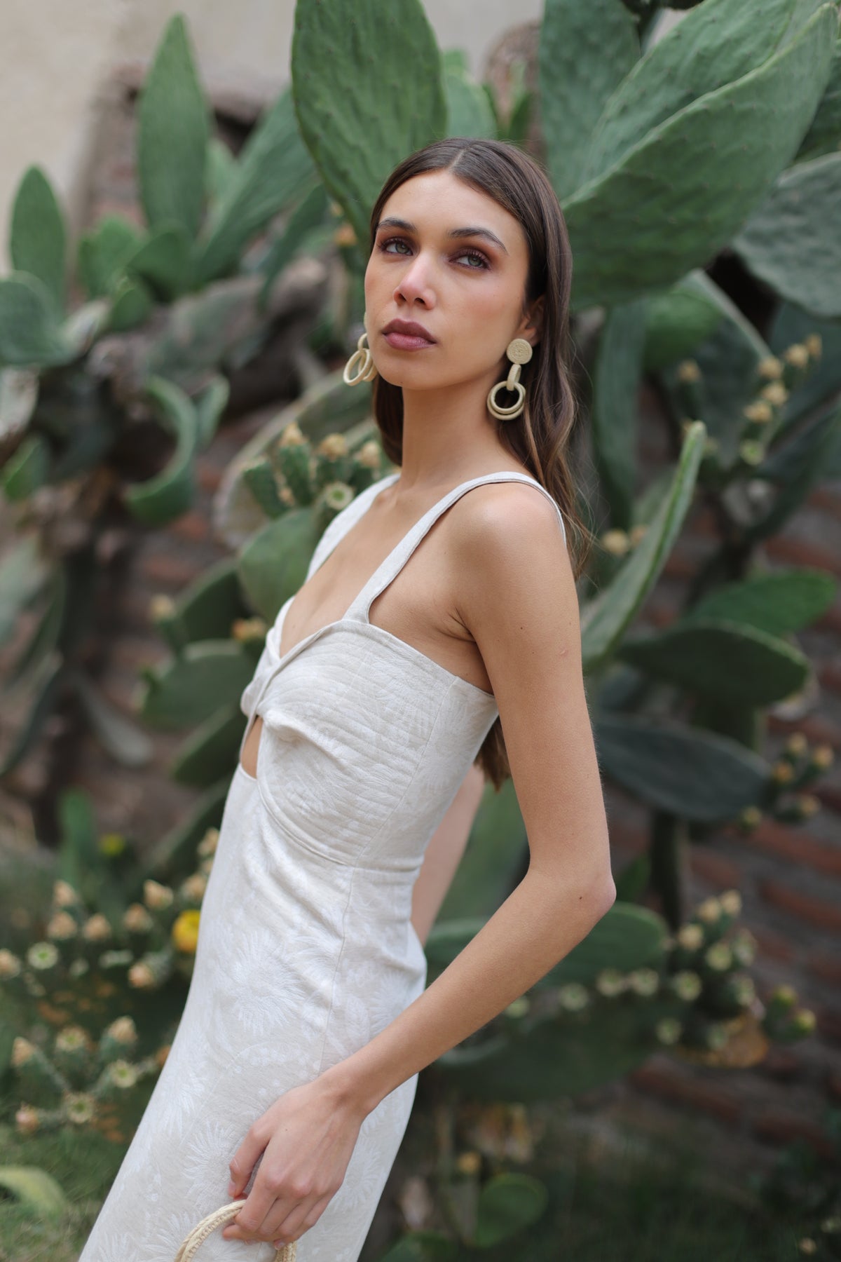 Vestido Nuria Jacquard Lino