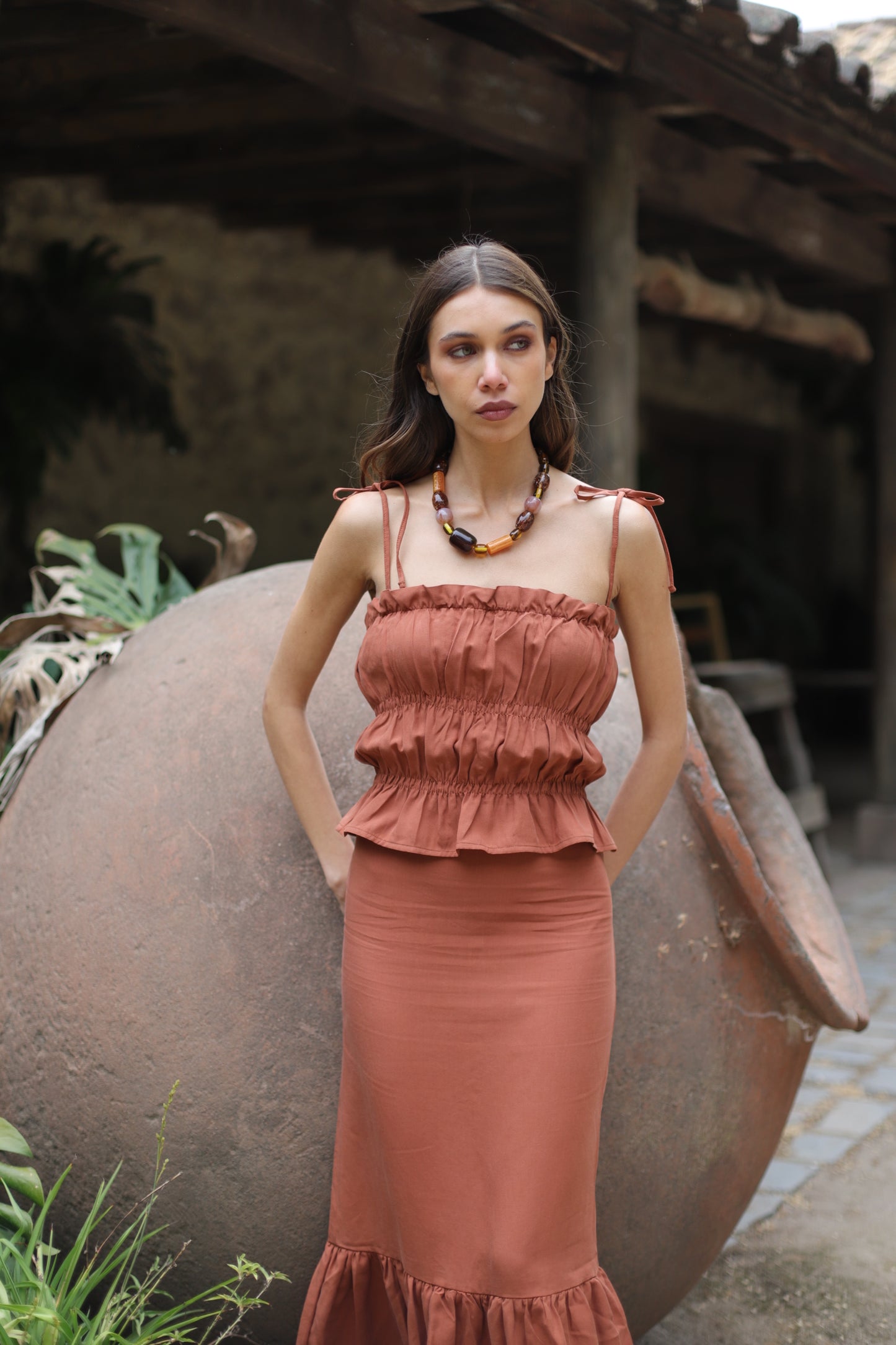 Blusa Natalia Terrcaota