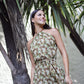 Vestido Sumire Green Flowers